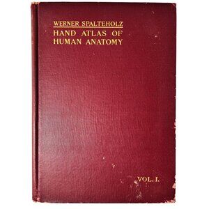 Werner Spalteholz Hand Atlas Of Human Anatomy Vol I Lippincott Medical HC Third